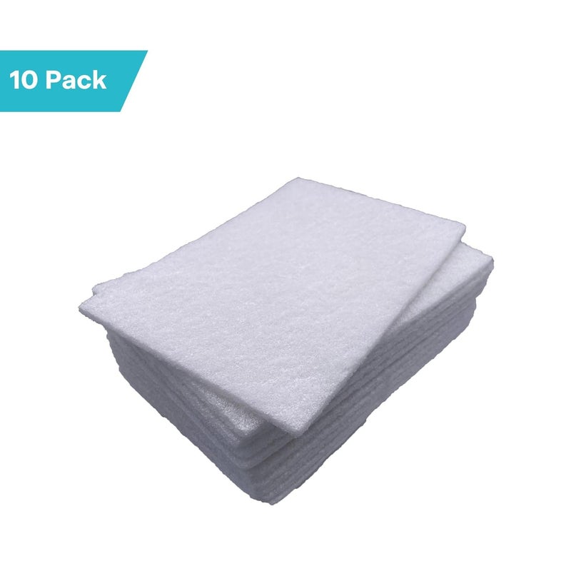 VSM 10-Pack: 6" x 9", White - Fine, Non-Woven Hand Pad, Rust and Oxidation Resistant, Multipurpose Abrasive Scrub Pad for Finishing and Cleaning - Image 2